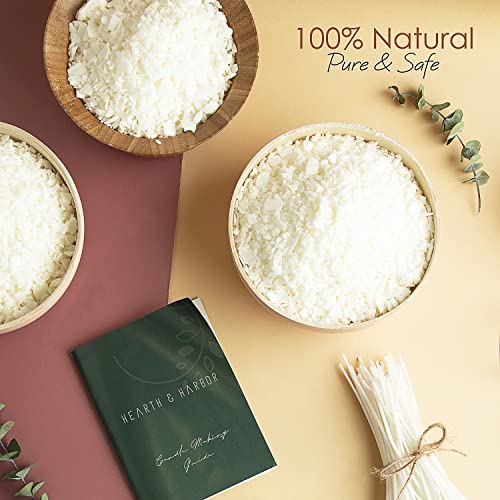 30 lb Natural Soy Wax Flakes with 100 Cotton Candle Wicks C1986