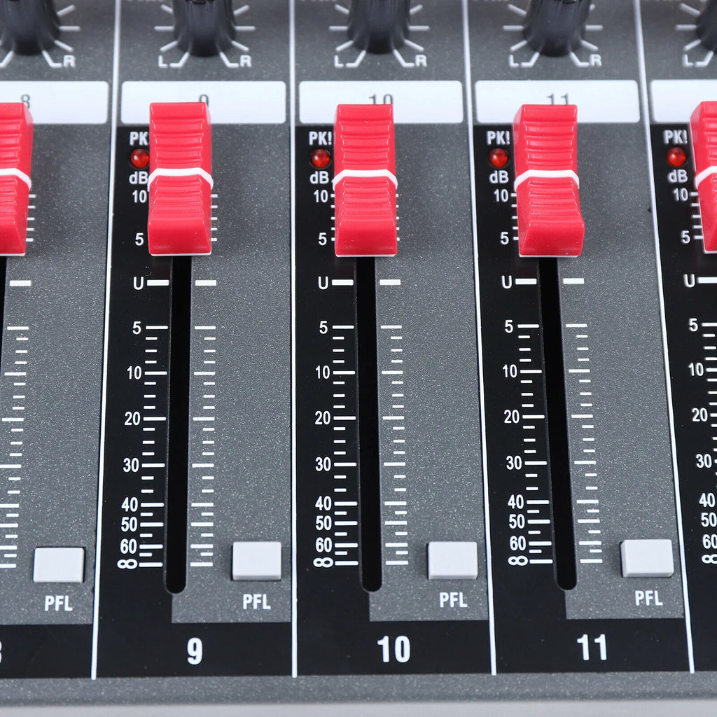 12 Channel Audio Mixer Bluetooth USB DJ Sound Mixing Console B731337