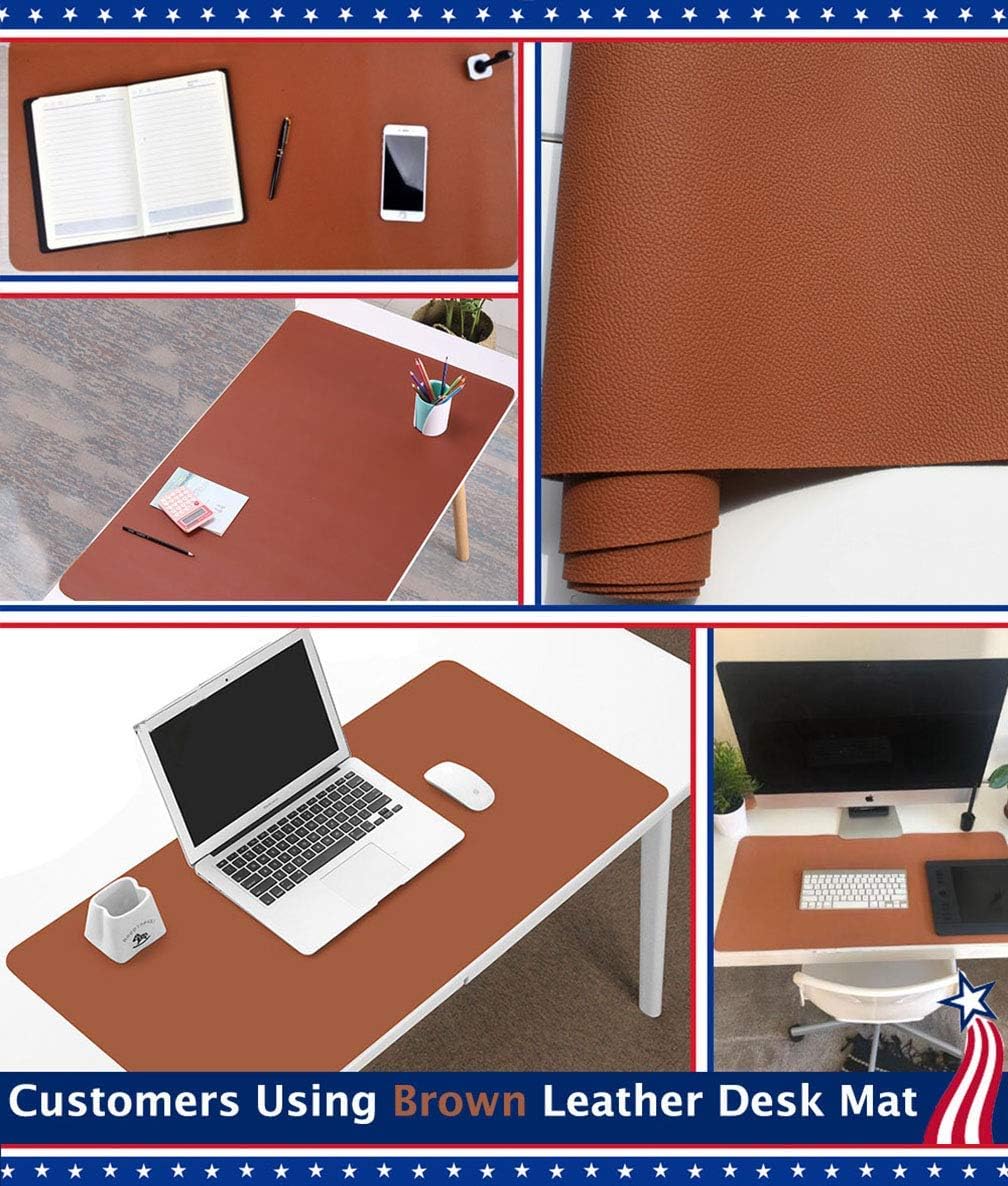 White Waterproof PU Leather Desk Pad V947