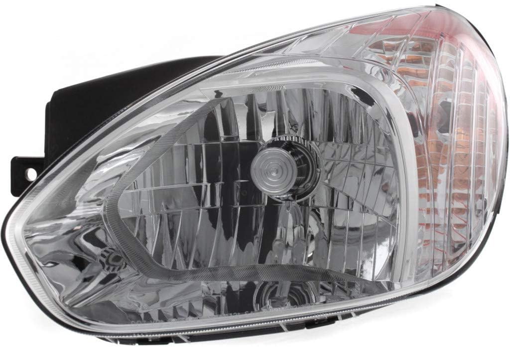 Hyundai Accent Headlight Assembly 2006 Driver Side Halogen Pack of 2 J90314
