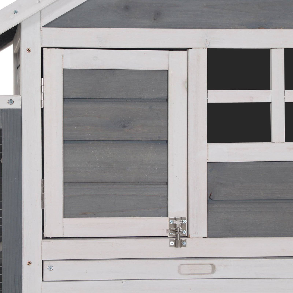 Outdoor Wooden Rabbit Hutch with Run O67141