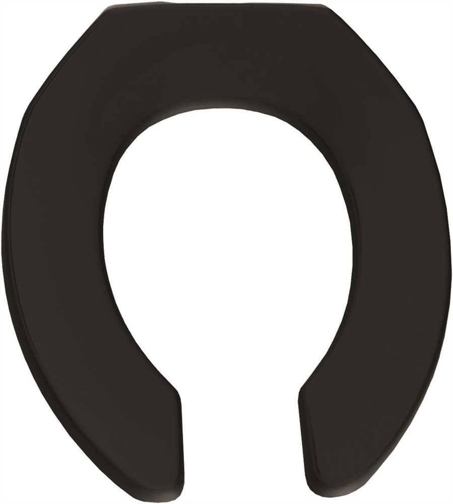 Black Elongated Plastic Toilet Seat U359926