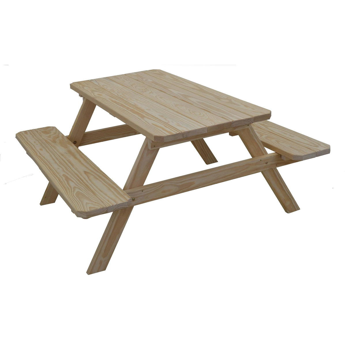 Oak Pressure Treated Pine Picnic Table with Attached Benches F388100