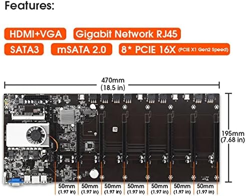 Mining Machine Motherboard CPU Group 8 Video Card Slots Ddr3 Memory Integrated Vga Interface X540