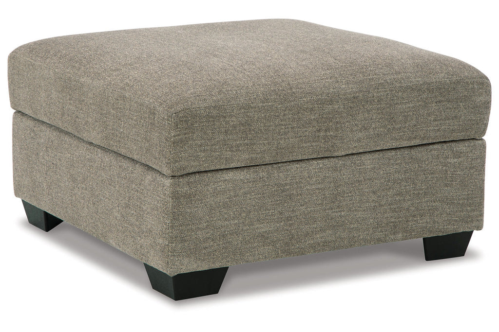 Fabric Ottoman with Storage in Gray & Black D737377