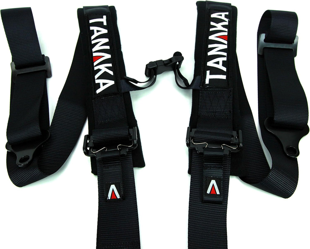 Black 5 Points Safety Harness Set with Shoulder Pads, Pack of 2 J62564