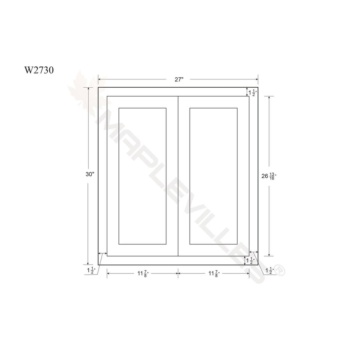 27x22 Wide x 30x22 Tall Double Door Cabinet Z89405