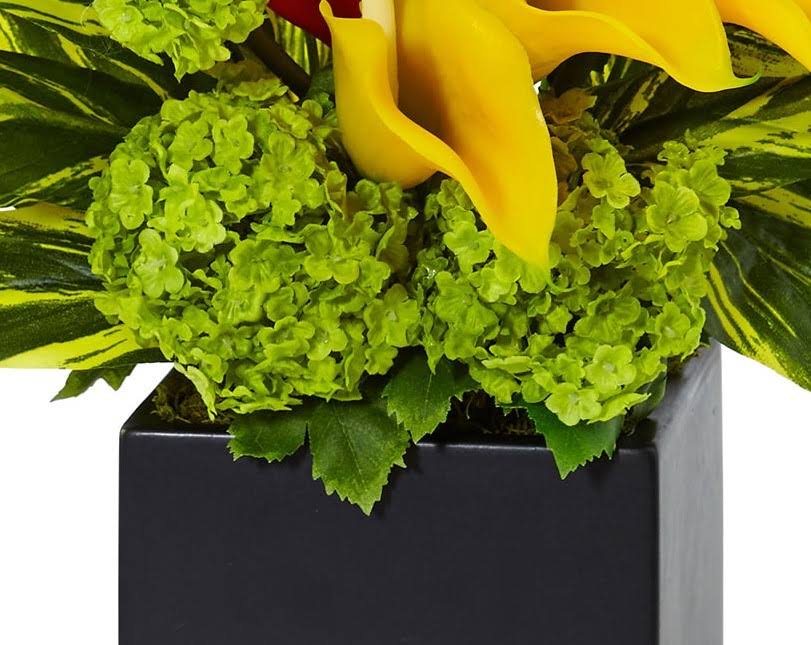 Silk Heliconia and Calla Arrangement W826