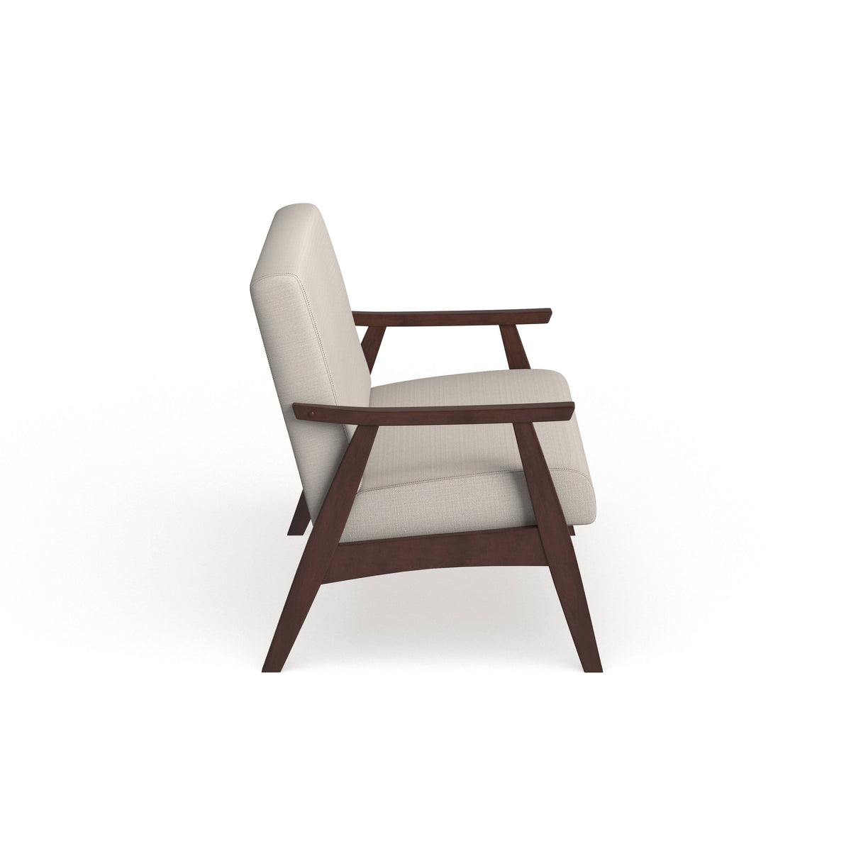 White Fabric Settee Loveseat Z296