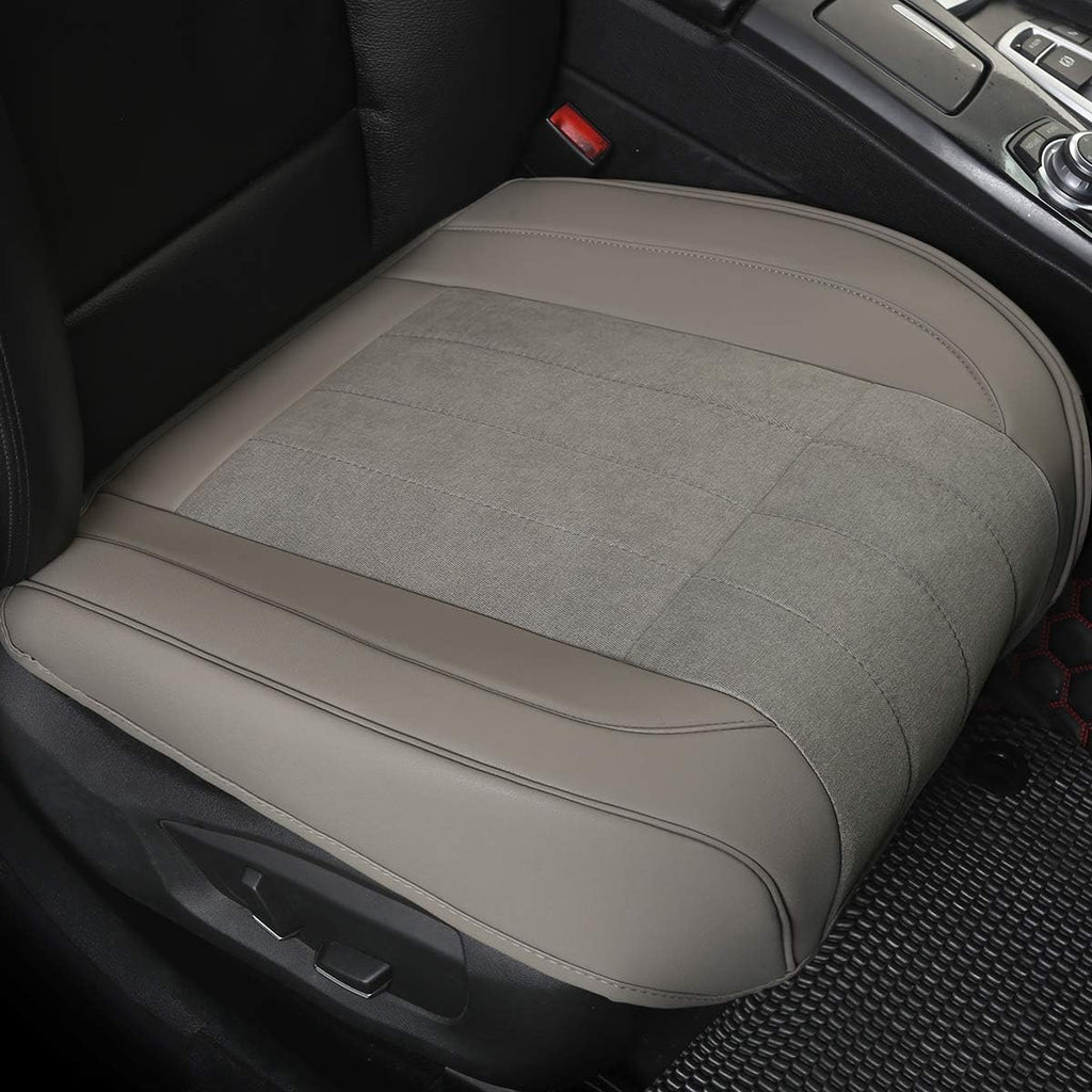 Beige-Tan PU Leather Car Seat Cover Bottom, 1pcs B29485