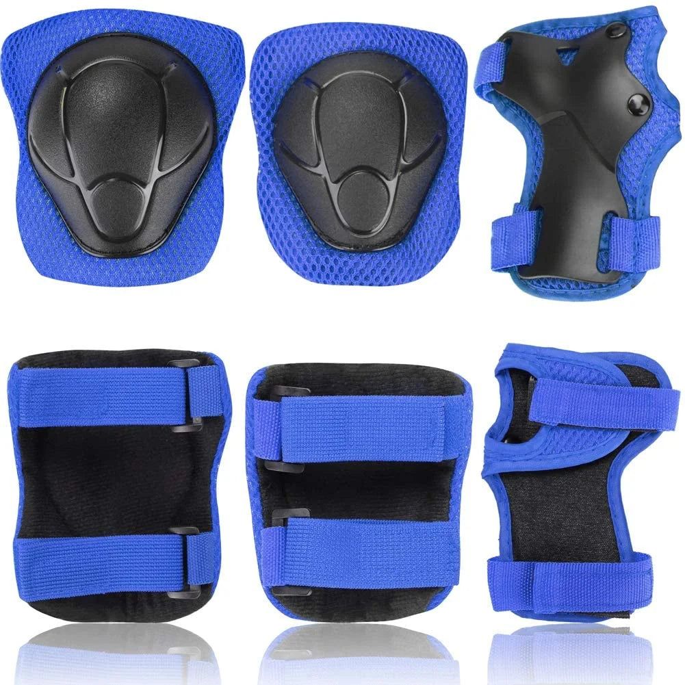 Blue Kids Safety Helmet with Knee and Elbow Pad T73993