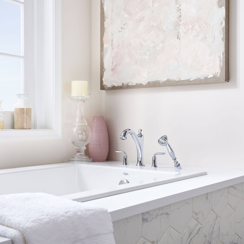 Brushed Nickel Roman Tub Faucet with Personal Shower W4736