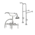 Chrome Freestanding Clawfoot Tub Faucet with Handshower D320825