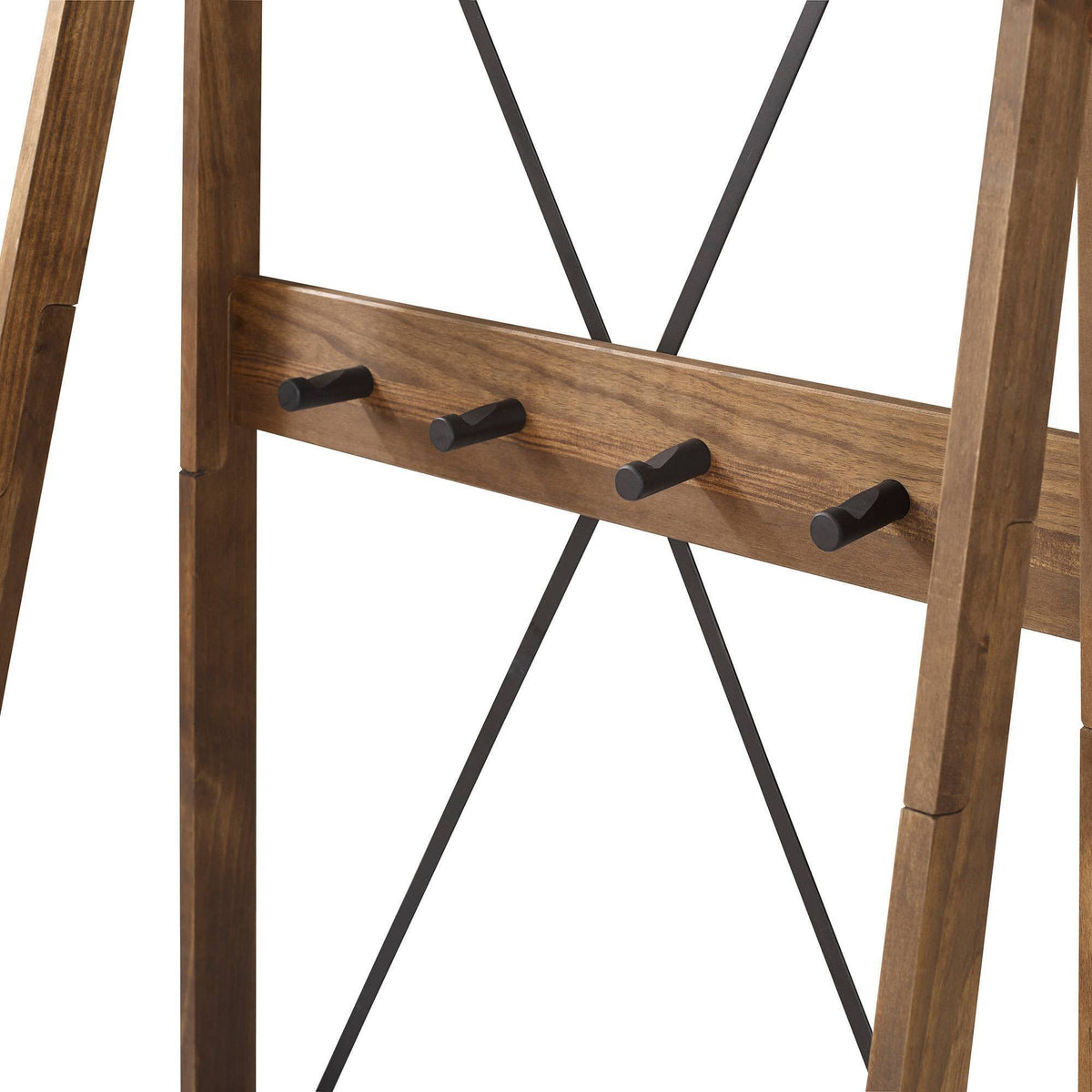 Brown Solid Wood Hall Tree O281230