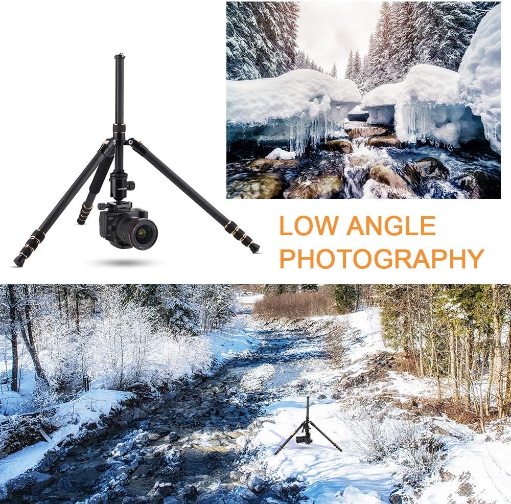 66 inch Carbon Fiber Camera Tripod with Monopod I272