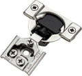 60 Pack 30 Pairs 1/2 inch Overlay Soft Close Hinges Satin Nickel Stainless Steel Concealed Hinge U187
