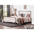 California King Rose Gold Metal Bed M8366