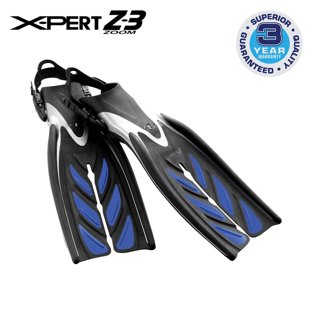 Cobalt Blue Open Heel Strap Fins U924