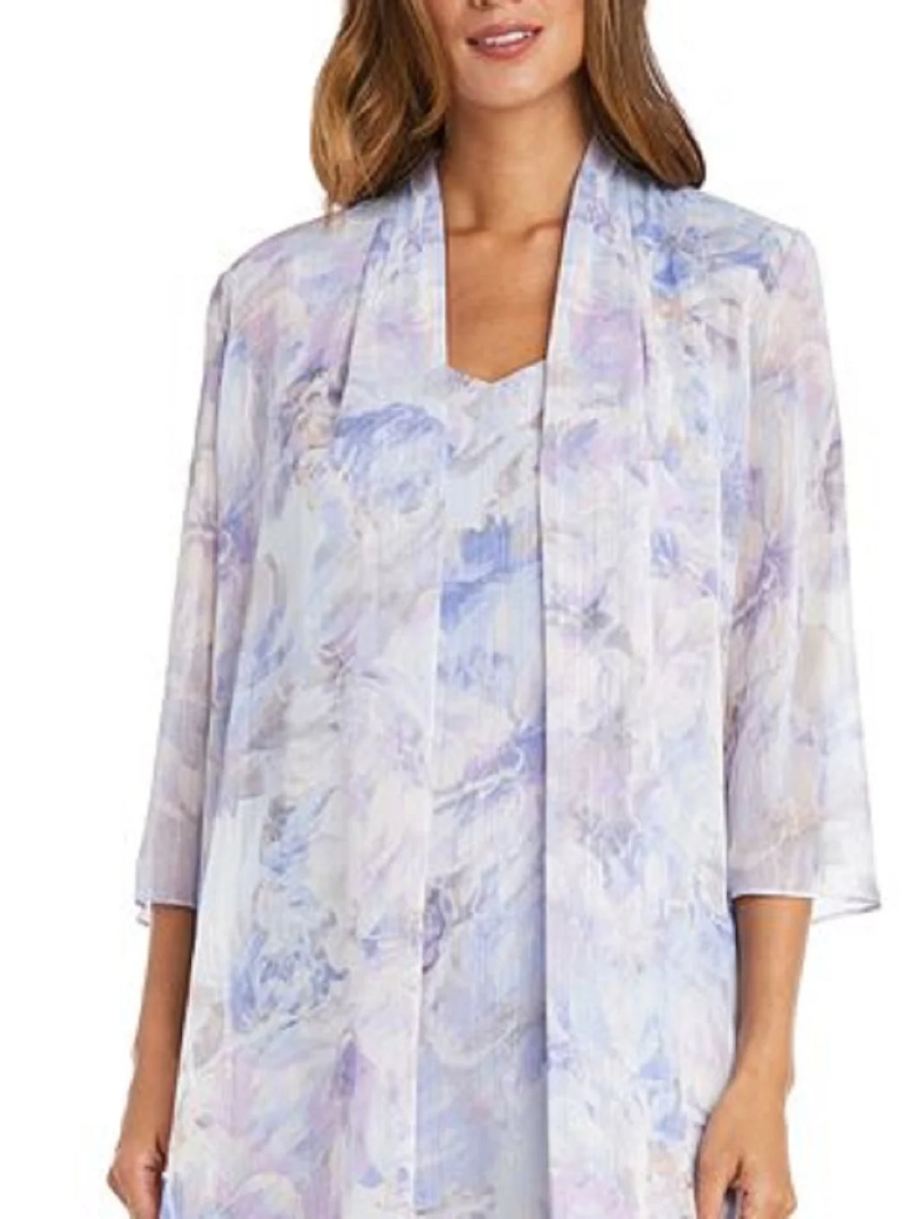 Floral Print Jacket Dress Purple Size 16 U169