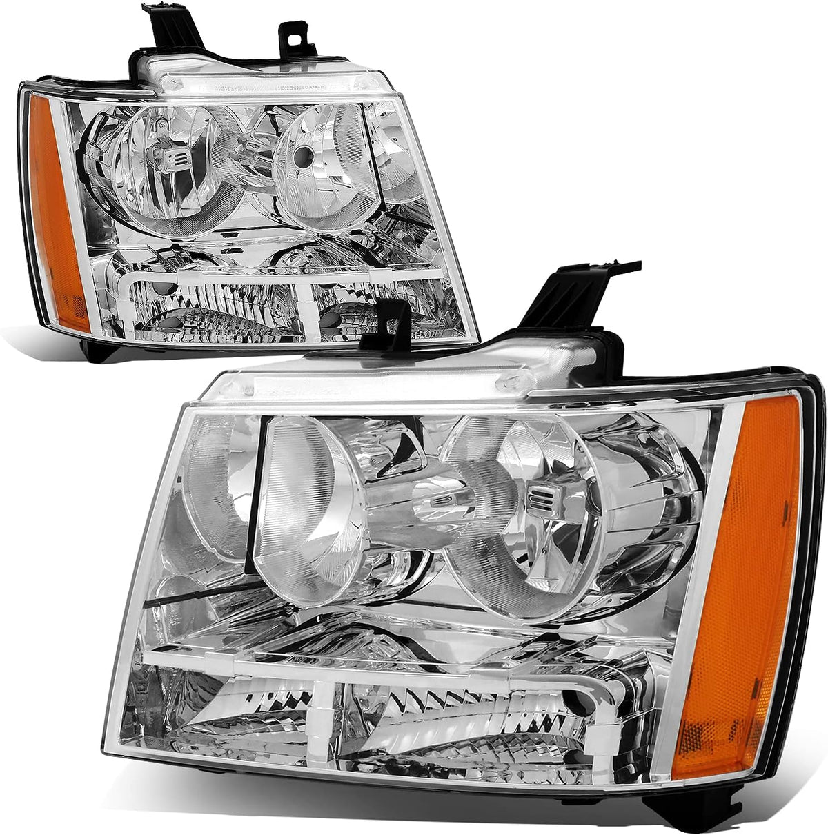 Chrome Housing Clear Lens Headlights Assembly X69129
