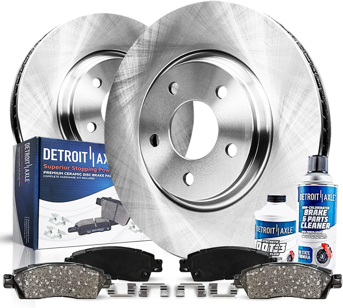 Front Disc Rotors + Brake Pads 6pc Set H41211