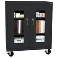 Clear View Counter Height Cabinet, Black - 36 x 24 x 48 in. N528255
