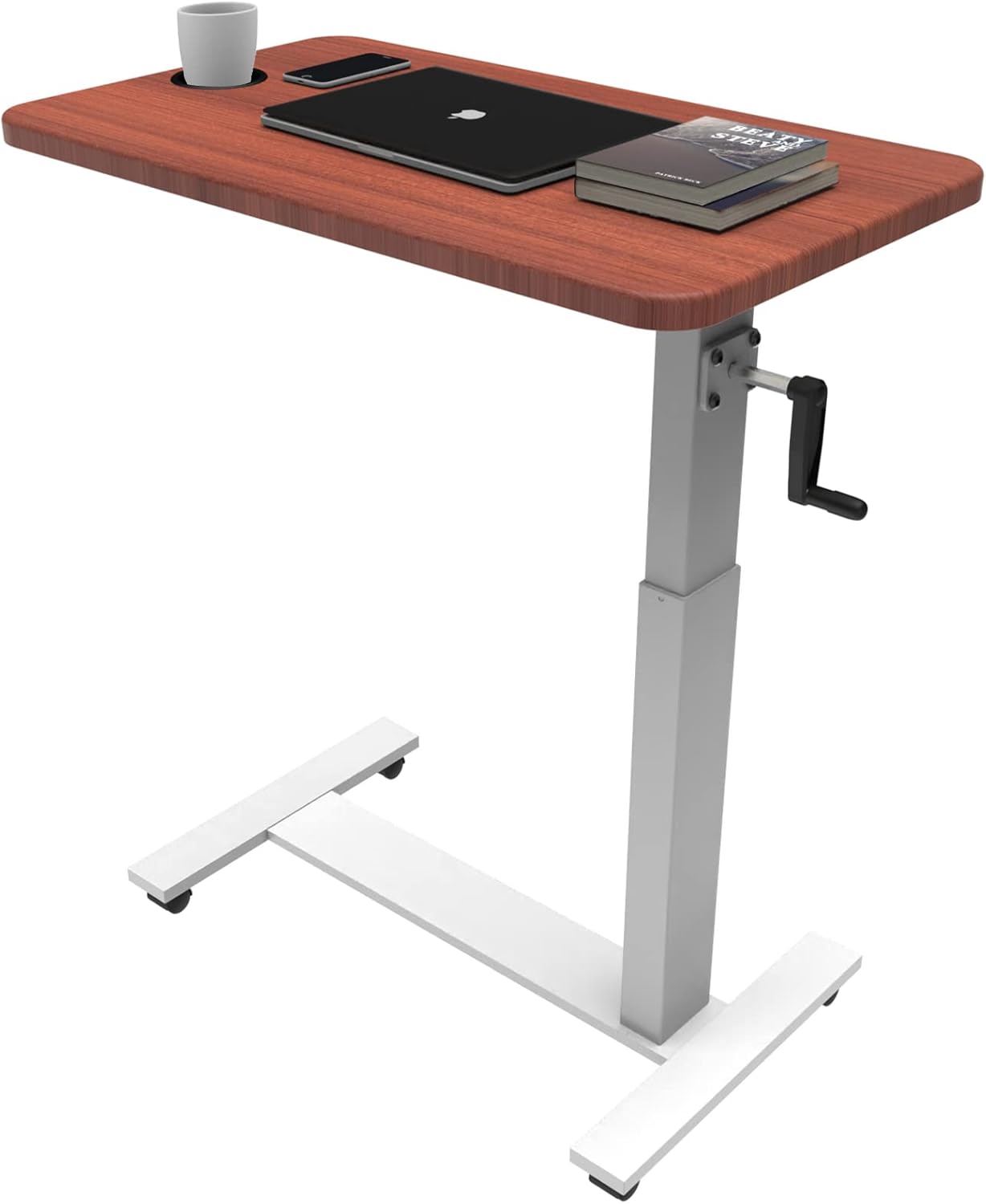 Mobile Laptop Standing Table Rolling Computer Workstation Cart with Brake Casters M18211