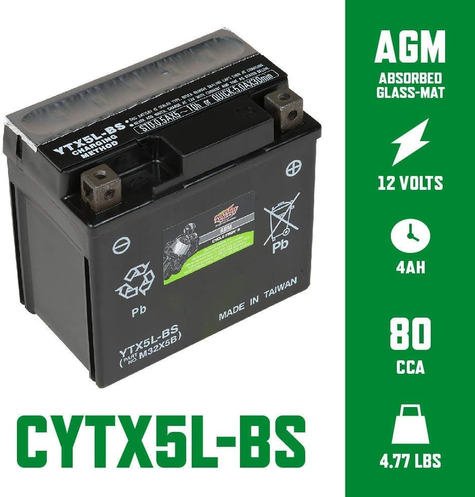 12V 4Ah AGM Powersports Battery Pack of 2 F1780