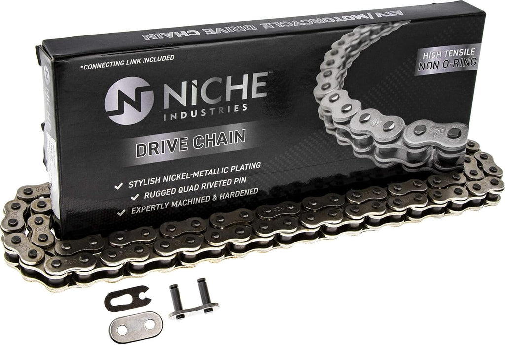 Drive Sprocket Chain Combo Front 16 Rear 46 Tooth 520NZ Standard 118 Link Pack of 2 X38139
