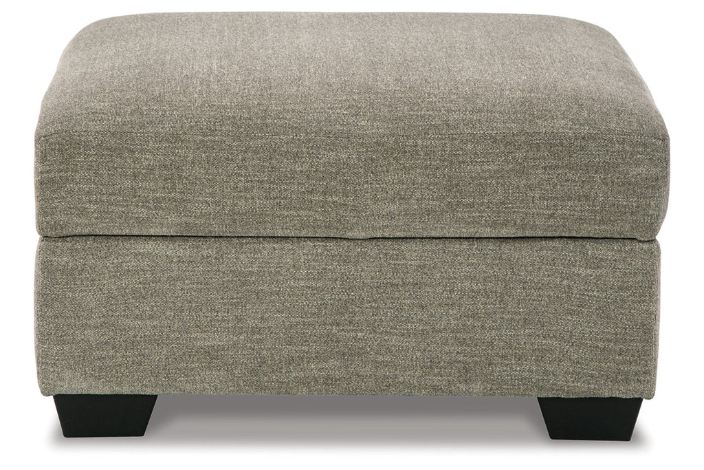 Fabric Ottoman with Storage in Gray & Black D737377