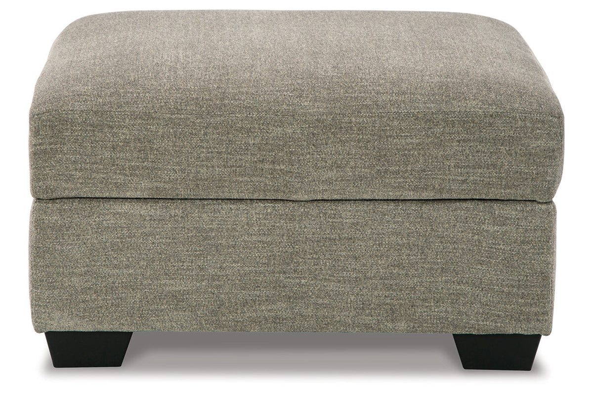 Fabric Ottoman with Storage in Gray & Black D737377