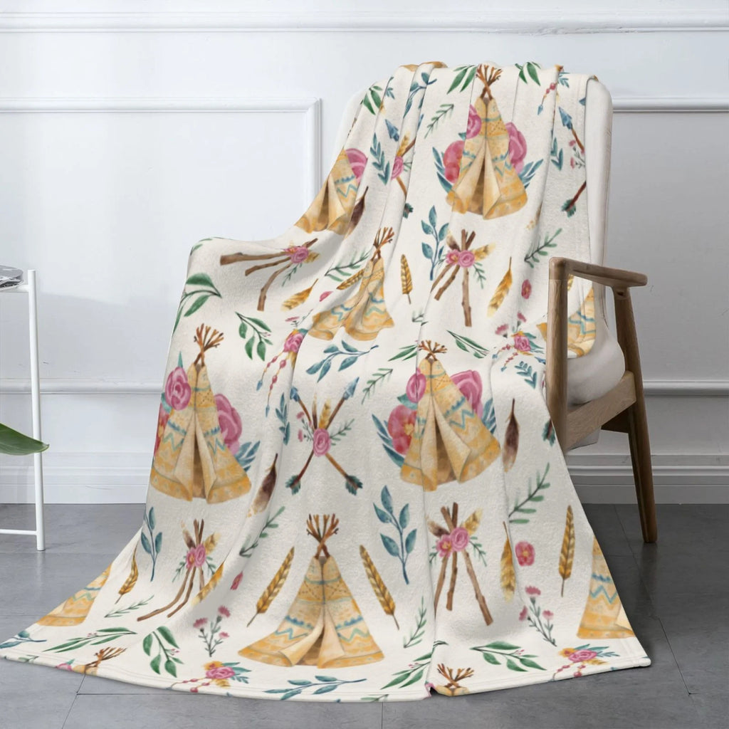 Flannel Throw Blanket, 50 x 70 inches I8135