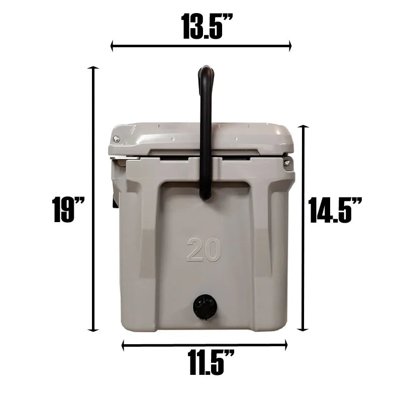 20 Quart Roto Molded Hard Sided Cooler Sand (Tan) C14740