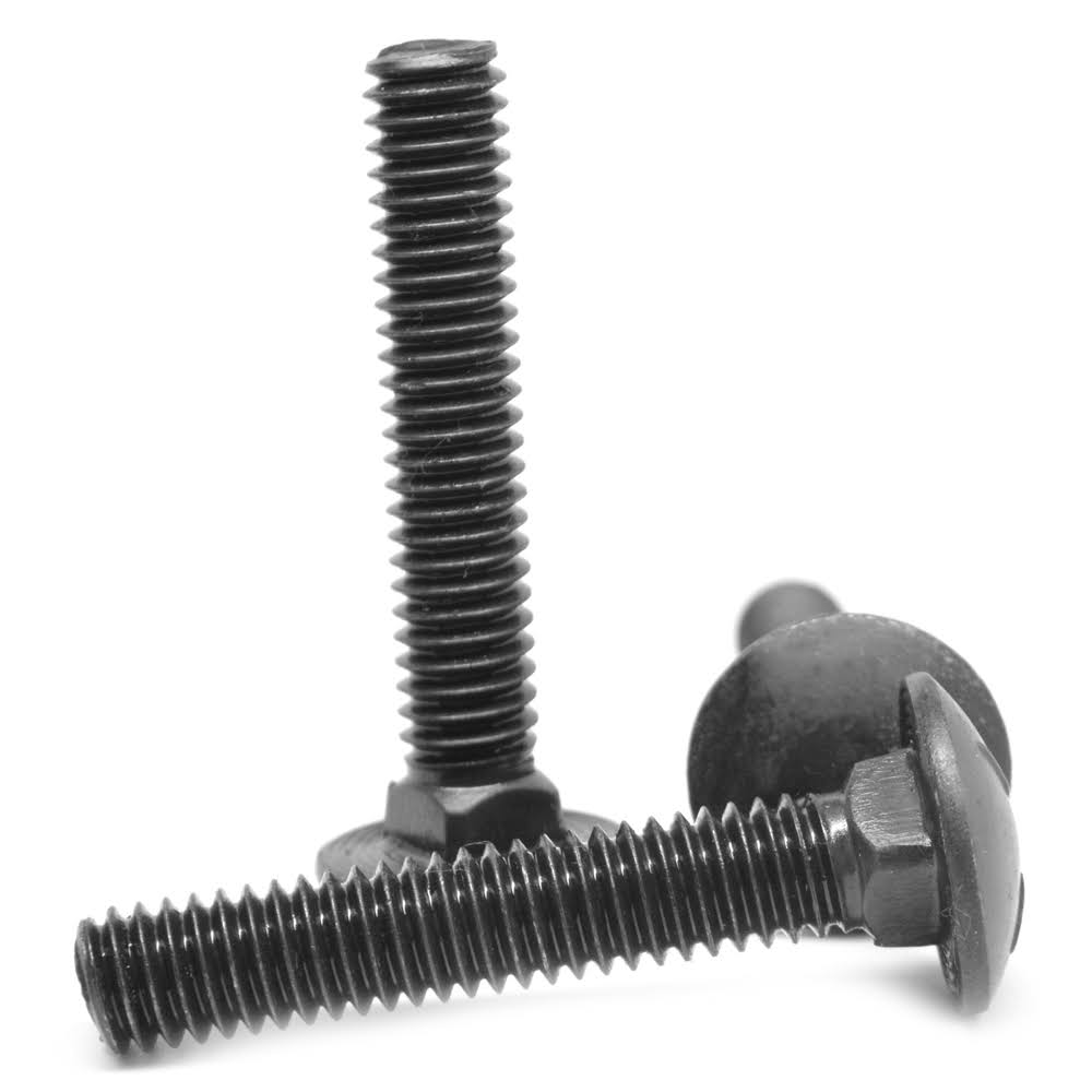 1/2x22-13 x 2 1/4x22 Coarse Thread Grade 5 Carriage Bolt Medium Carbon Steel Black Oxide Pk 50 M735