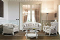 Pearl White Wood Sofa Set 5Pcs F86806