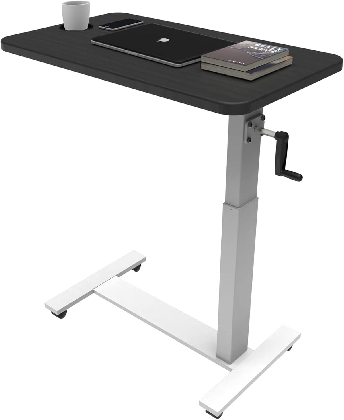 Mobile Laptop Standing Table Rolling Computer Workstation Cart with Brake Casters M18211