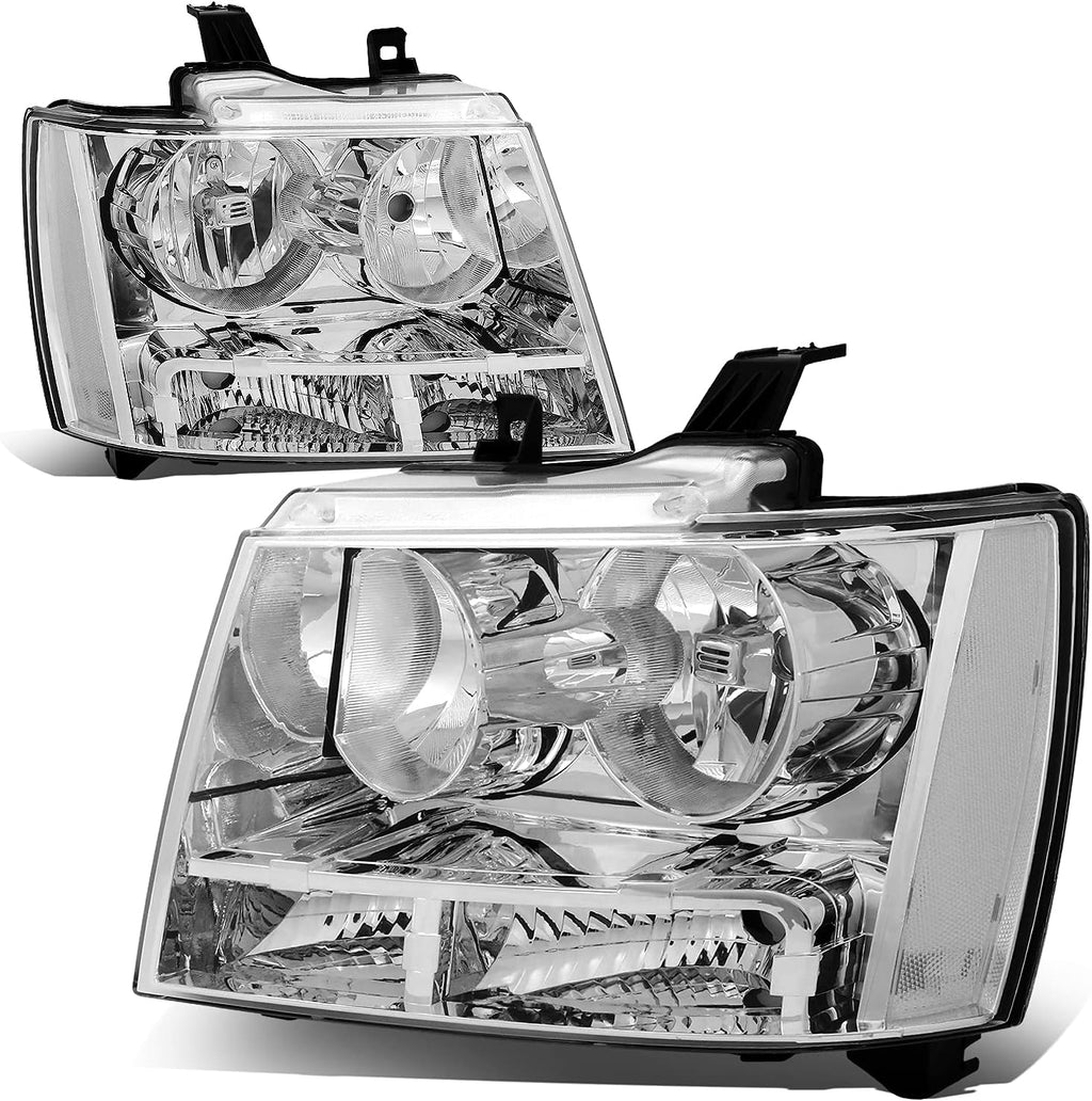 Chrome Housing Clear Lens Headlights Assembly X69129