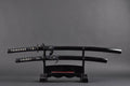 Japanese Samurai Katana and Wakizashi Swords A3020