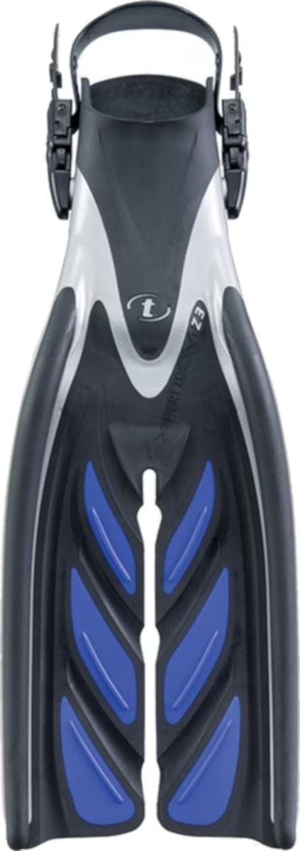 Cobalt Blue Open Heel Strap Fins U924