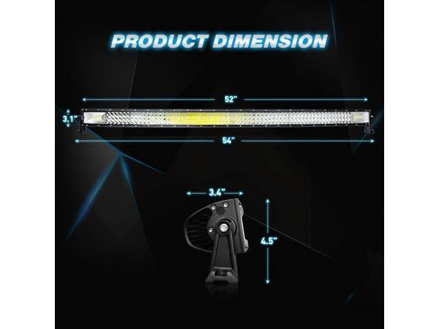 52inch 783W Curved Triple Row LED Light Bar O90175