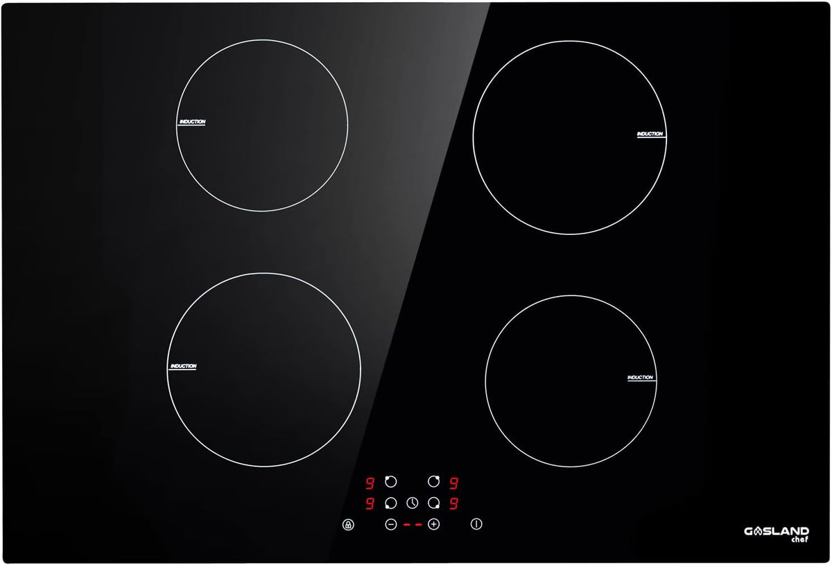 Induction Cooktop 30 Inch, 240V Drop-in 4 Cooking Zone, 9 Power Levels, Sensor Touch Control, Child Lock, Timer G960