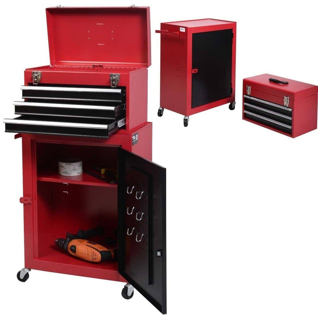 2pc Rolling Tool Chest Cabinet Storage Box O101