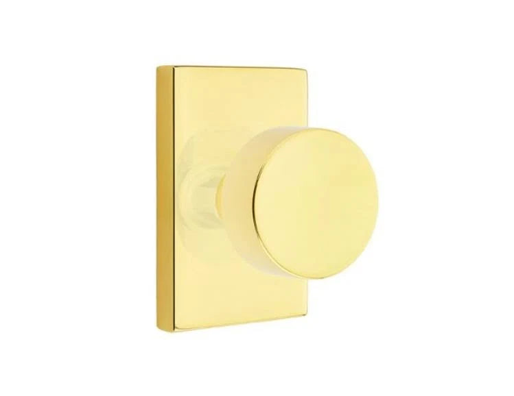 Round Knob Passage Set Unlacquered Brass M633
