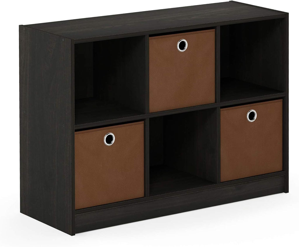 White/Light Blue Bookcase Storage Shelves P715
