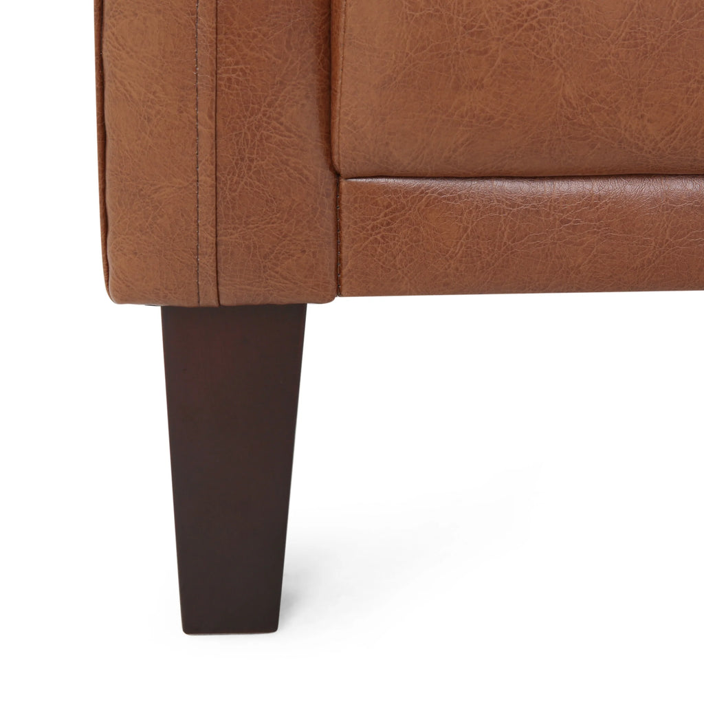 Cognac Brown Loveseat S226