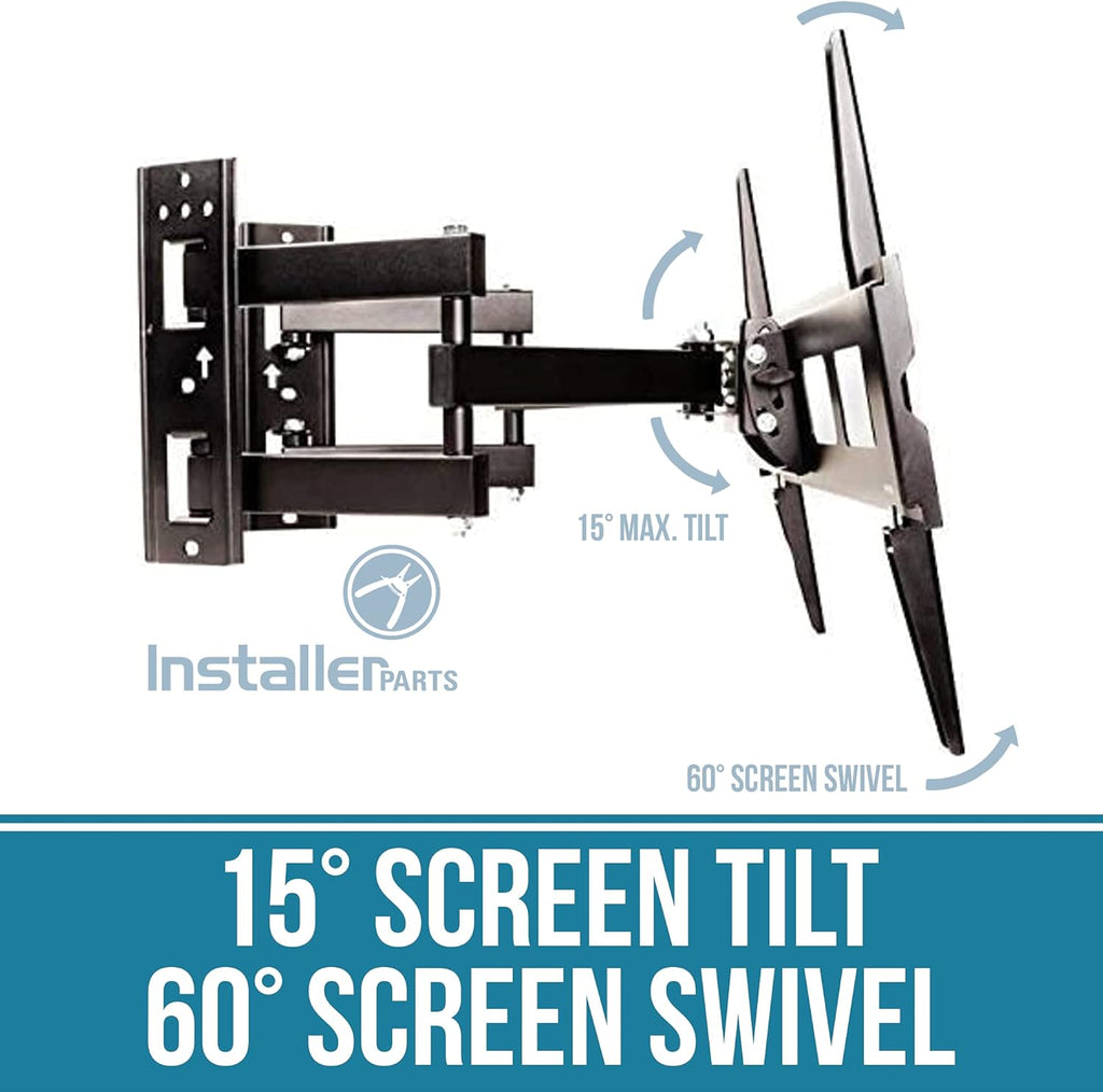 TV Corner Mount with Dual Extension Arm, Heavy Duty LCD LED TV Monitor W216