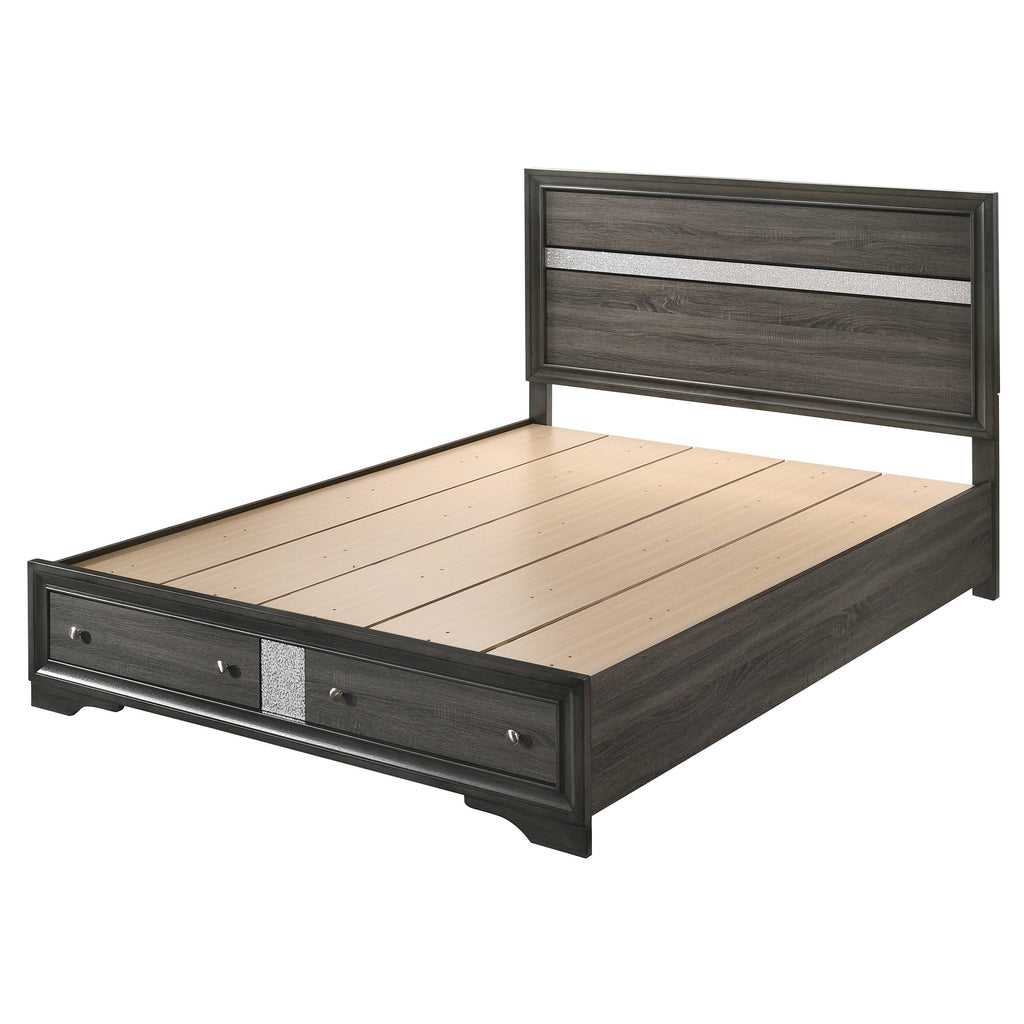 Full Bed in Gray C5892
