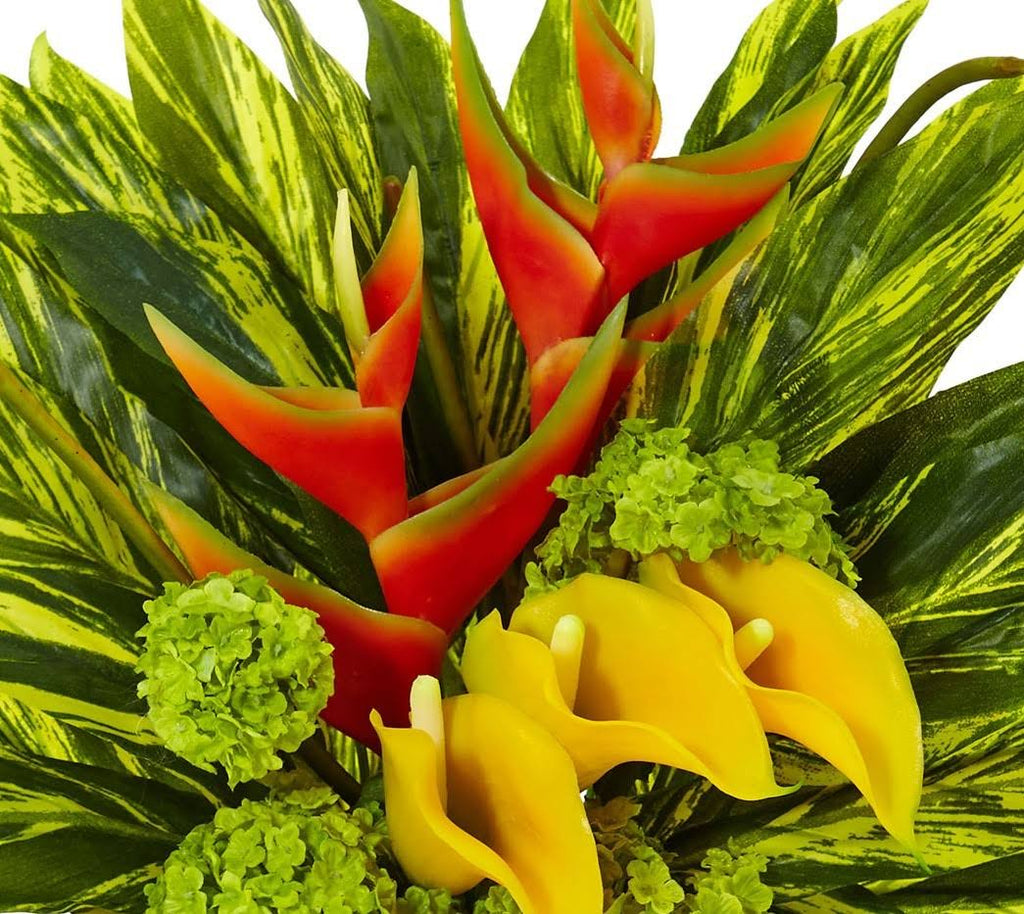 Silk Heliconia and Calla Arrangement W826