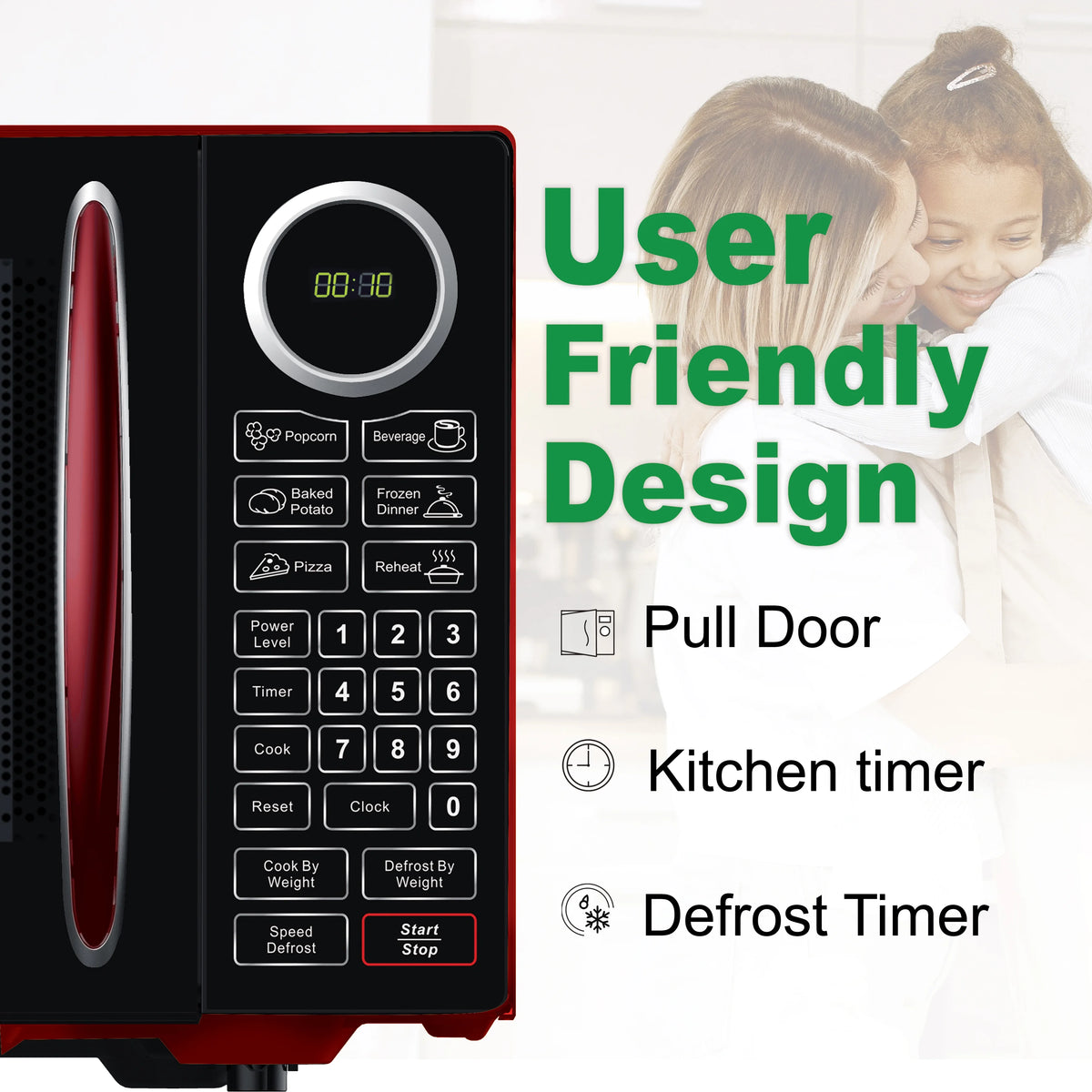 Red 0.9 cu ft Microwave R31783