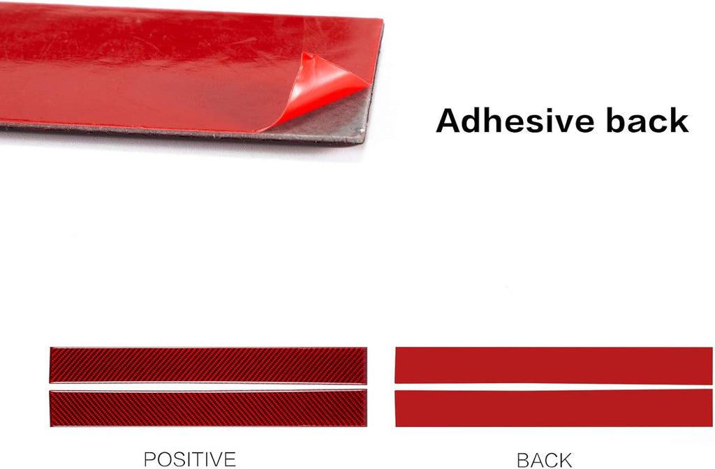 Carbon Fiber Red Interior Door Handle Trim Cover for Ford F150 2015-2020 4PCS V573